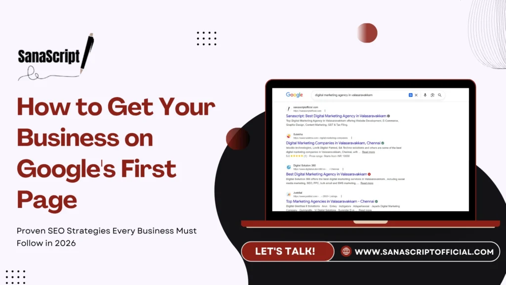 Get Your Business on Google's First Page